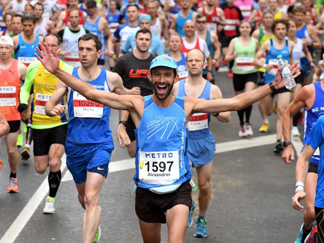 Limit erreicht Halbmarathon beim Düsseldorf Marathon ausgebucht